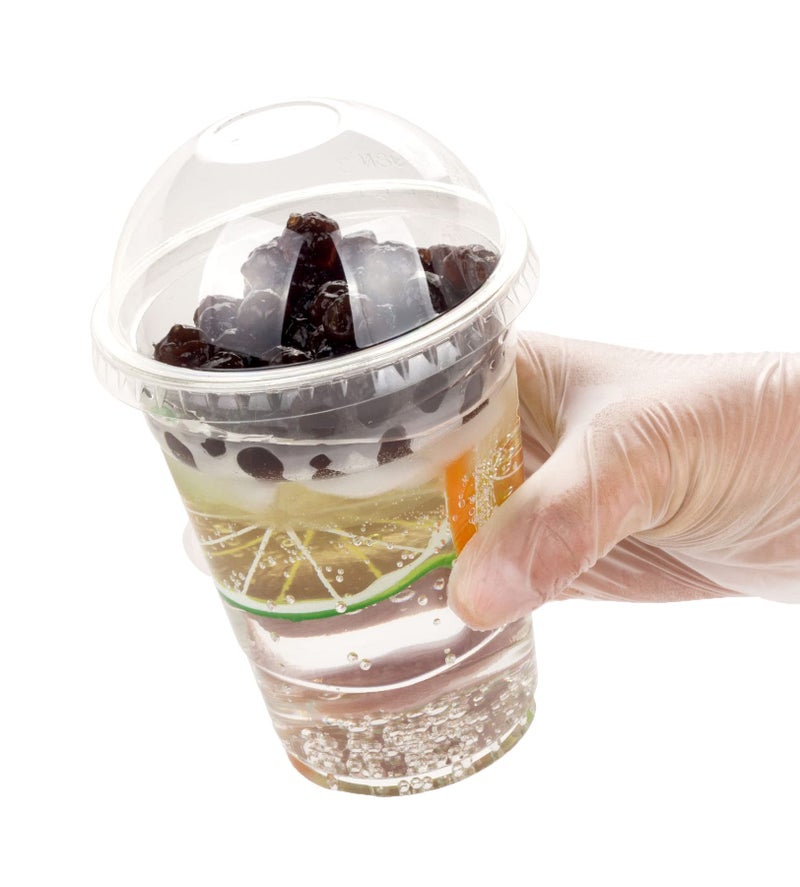 Golden Apple Cup series, 16oz Clear Plastic cups +4oz insert with Dome lids No hole 50sets, ï¼ˆ50cups +50insert + 50 Dome lidsï¼‰ - Image 5